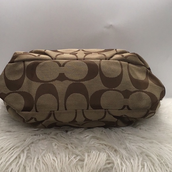 Coach Brown Signature Print Slouch Shoulder/Crossbody Bag - Picture 5 of 11